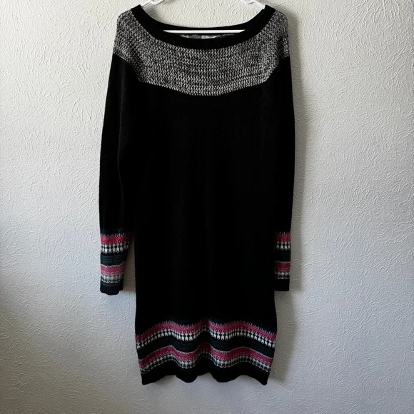 Athleta Nordic Fair Isle Style Knit Sweater Dress Size M - Picture 3 of 10